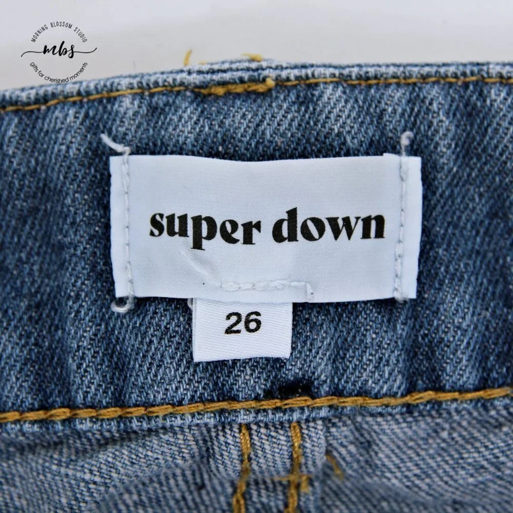Superdown at Revolve Angeline Braided Mid‎ Rise Cotton Denim Shorts